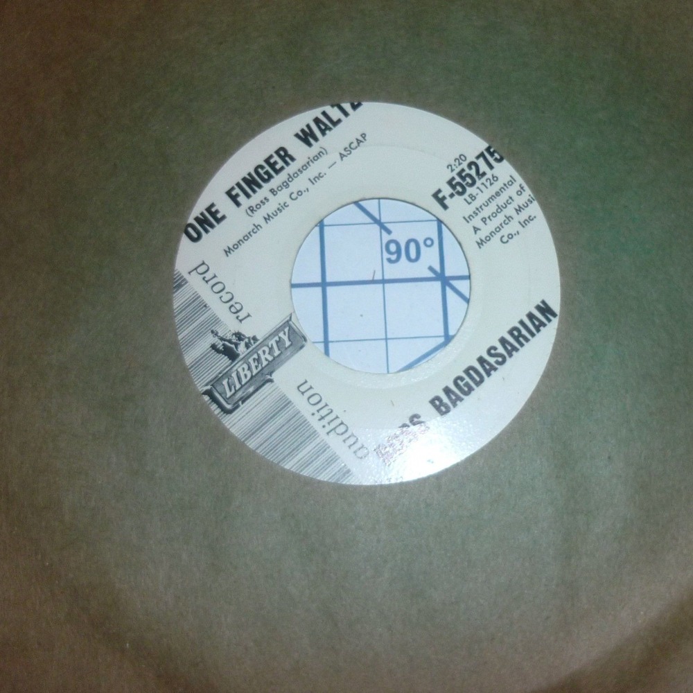 Ross Bagdasarian One Finger Waltz Lazy Lovers Liberty F-55275 7in 45 RPM Promo